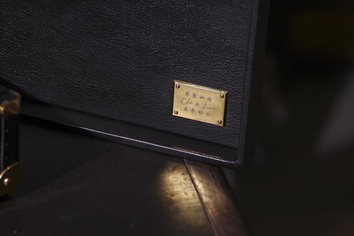 Custom brass inscription plate